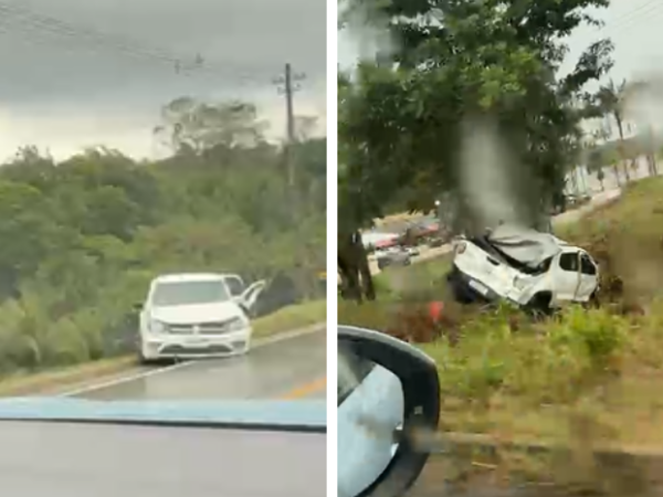Colisão entre carros deixa quatro feridos na BR-174 no AM