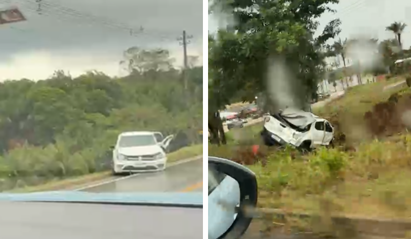 Colisão entre carros deixa quatro feridos na BR-174 no AM