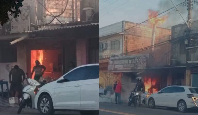 Fogo destrói churrascaria na zona Sul de Manaus