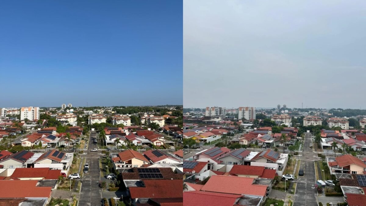 Fumaça toma conta de Manaus e qualidade do ar atinge nível péssimo