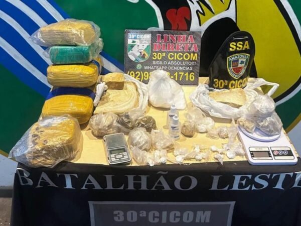 Sete quilos de entorpecentes são apreendidos na zona Leste de Manaus