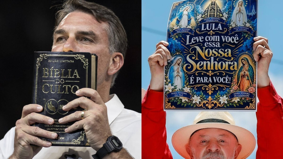 Flávio exalta Bolsonaro no RJ e Lula defende subsídio a combustíveis