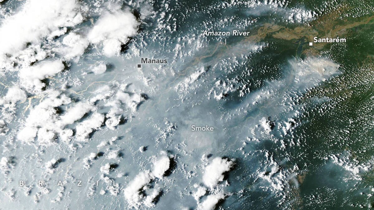 Seca ligada ao El Niño eleva risco de incêndios na Amazônia, diz Nasa