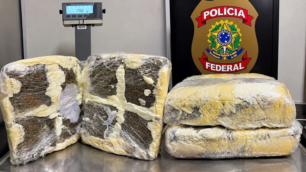Passageira saindo de Manaus é presa com 34 kg de skunk em Recife
