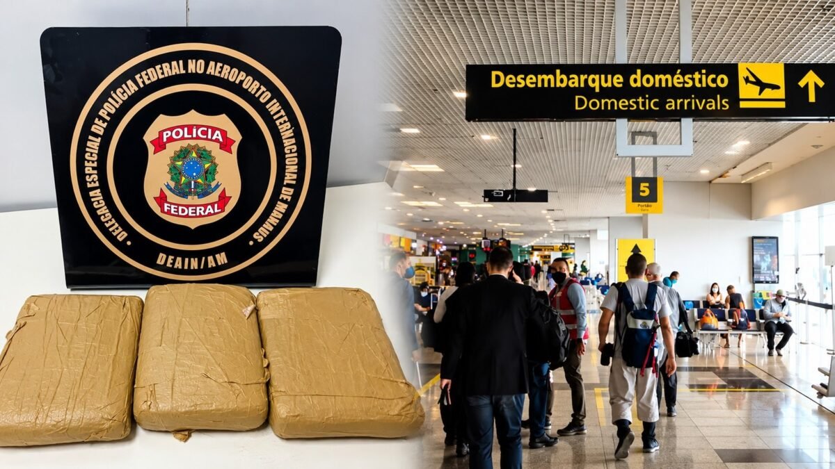 Passageira é presa com maconha amarrada à perna no aeroporto de Manaus
