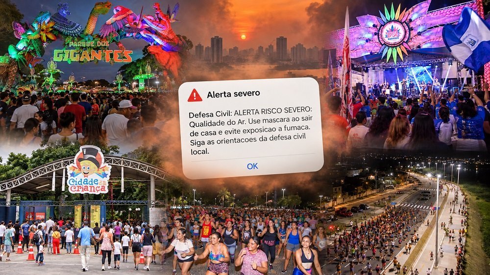 Prefeitura de Manaus cancela eventos de feriado por causa da fumaça