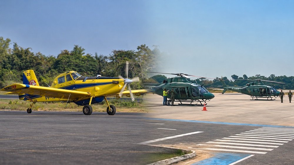 Seis aeronaves federais chegam a Manaus para combater queimadas