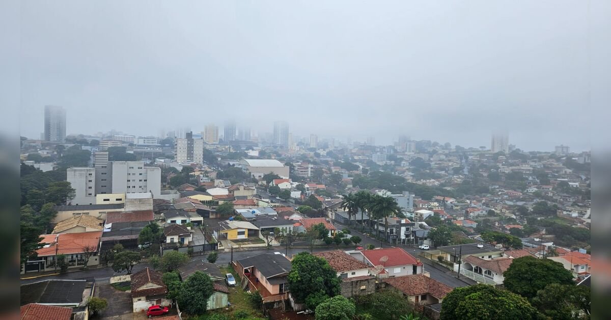 Apucarana tem previsão de chuva e máxima de 26°C nesta sexta