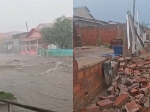 Temporal com granizo causa estragos e deixa ferido na Bahia