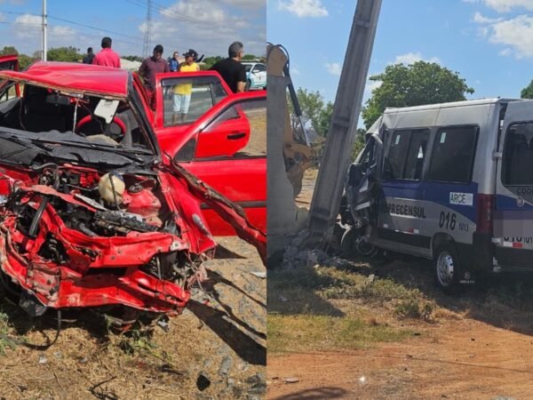 Colisão entre carros e van deixa três feridos no Ceará