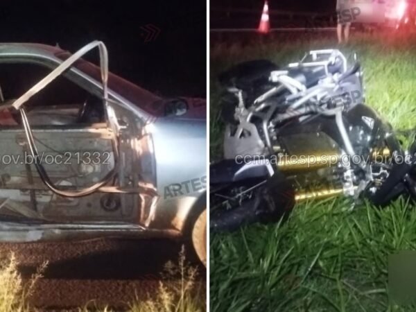 Motociclista morre após colisão com carro em rodovia de Jaú