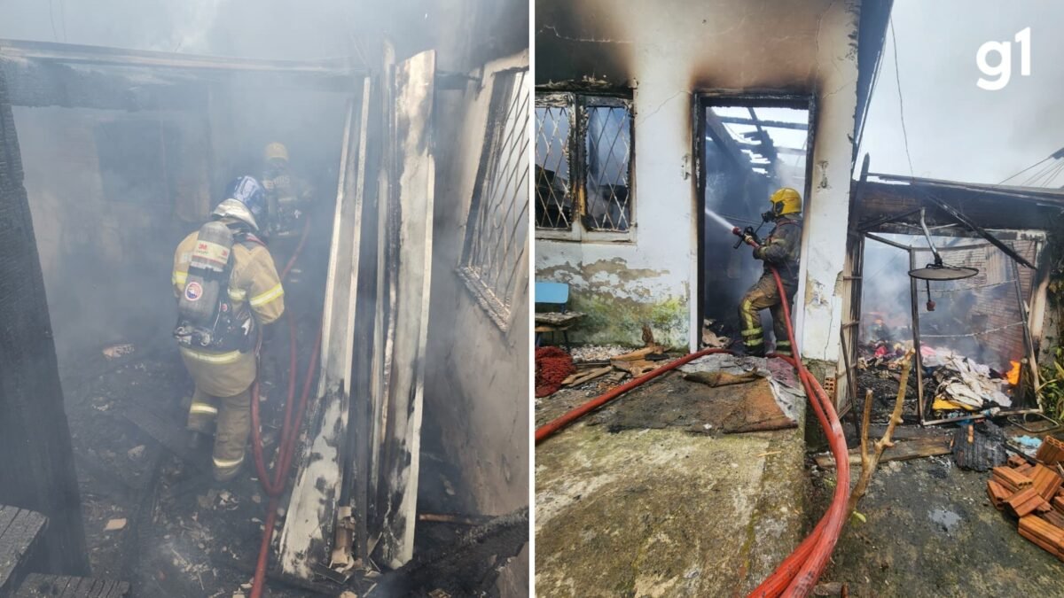 Fogo destrói residência no bairro Guajuviras em Canoas