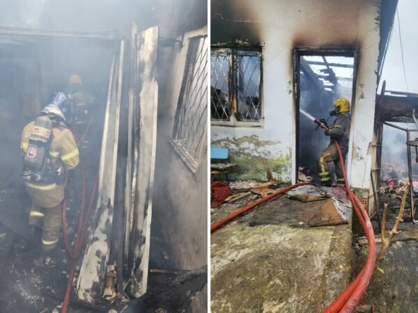 Fogo destrói residência no bairro Guajuviras em Canoas
