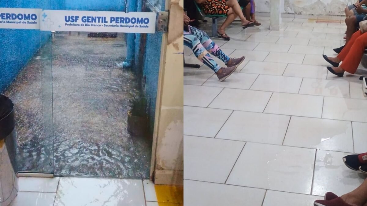 Temporal alaga postos de saúde e causa estragos em Rio Branco