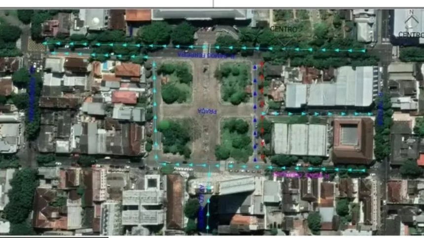 Rua do Congresso tem sentido invertido para teste no Centro